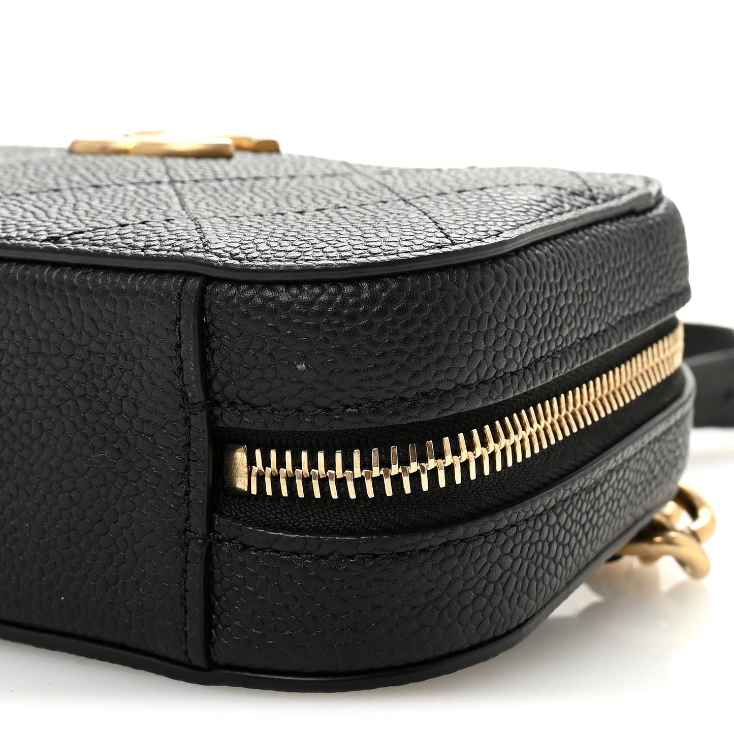 Caviar Quilted Waist Bag Black