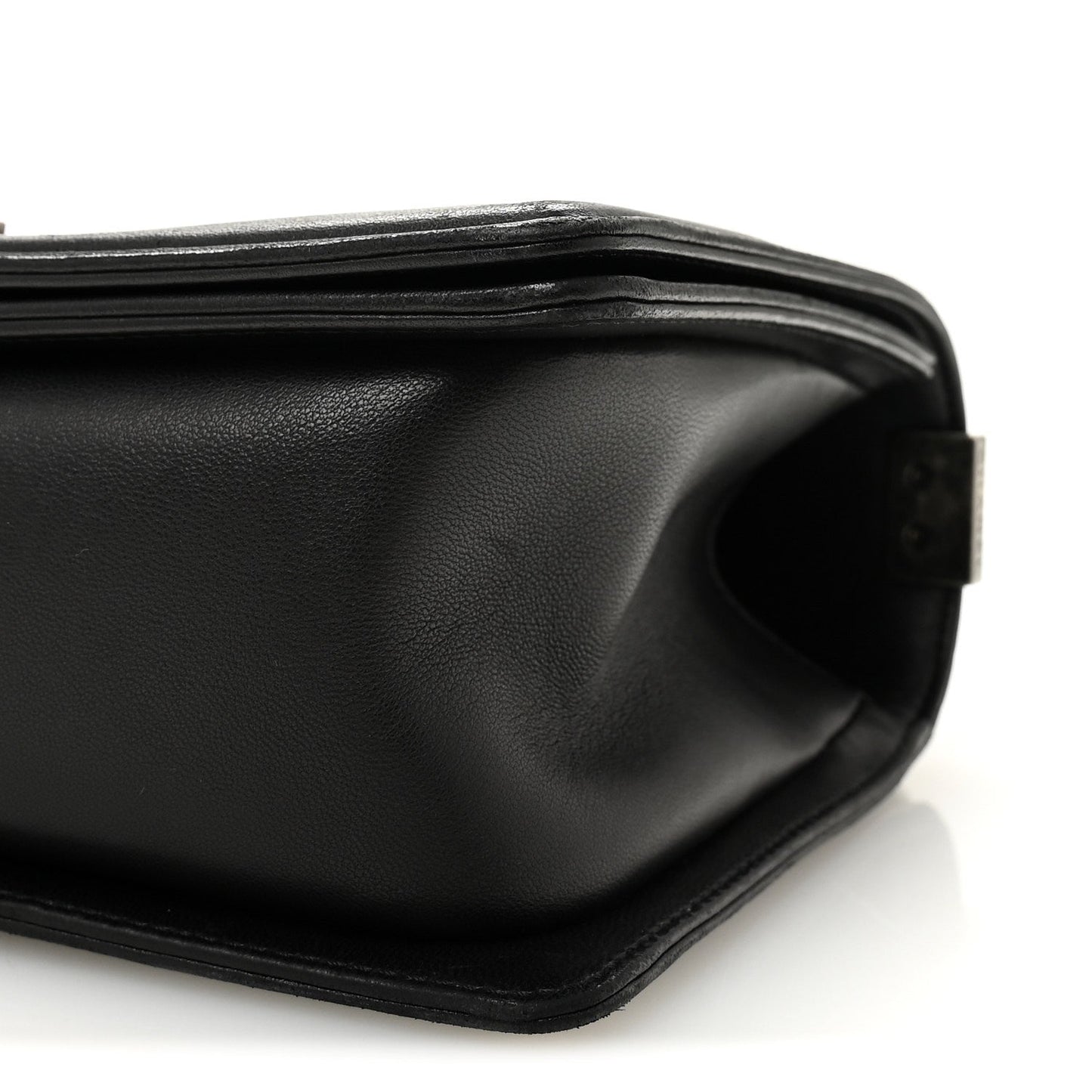 Lambskin Quilted Medium Boy Flap Black