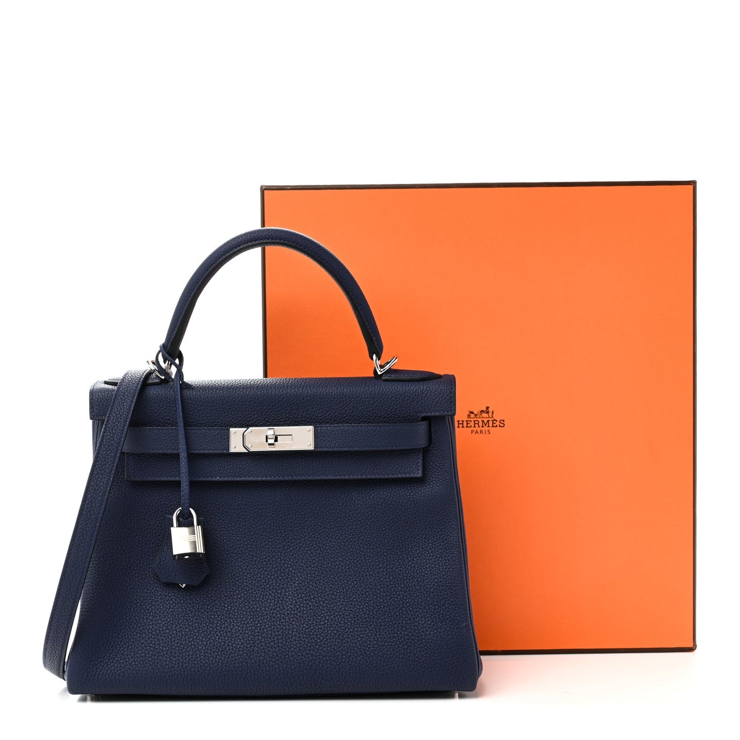 Togo Kelly Retourne 28 Bleu Saphir