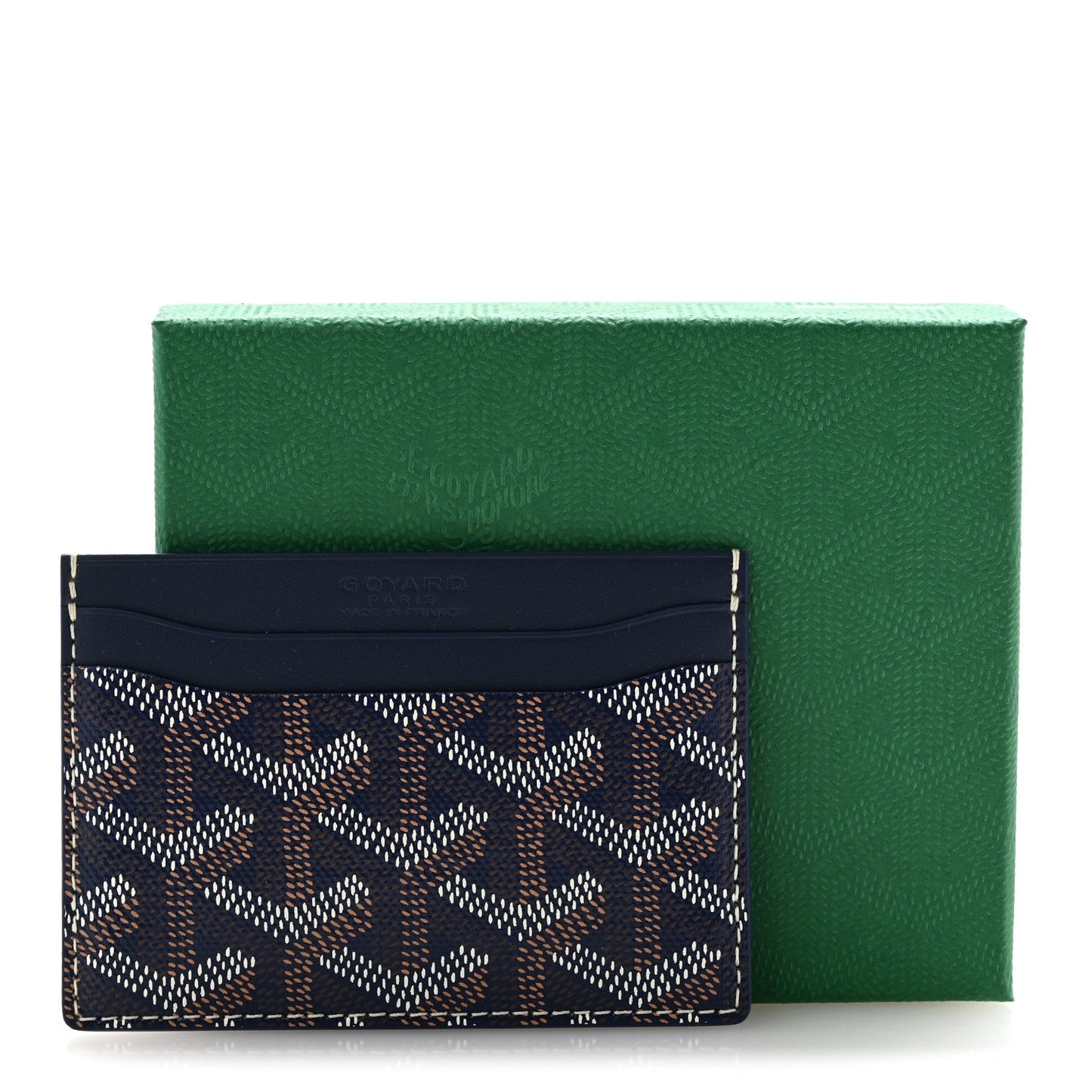 Goyardine Saint Sulpice Card Holder Navy