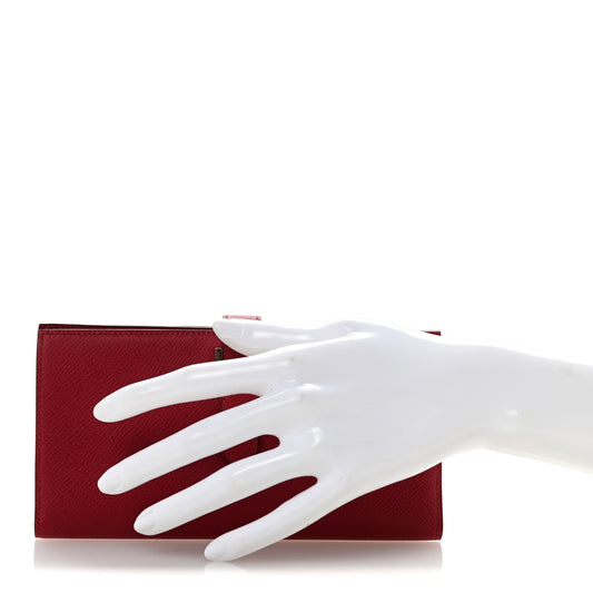 Epsom Bearn Gusset Wallet Rouge Garance