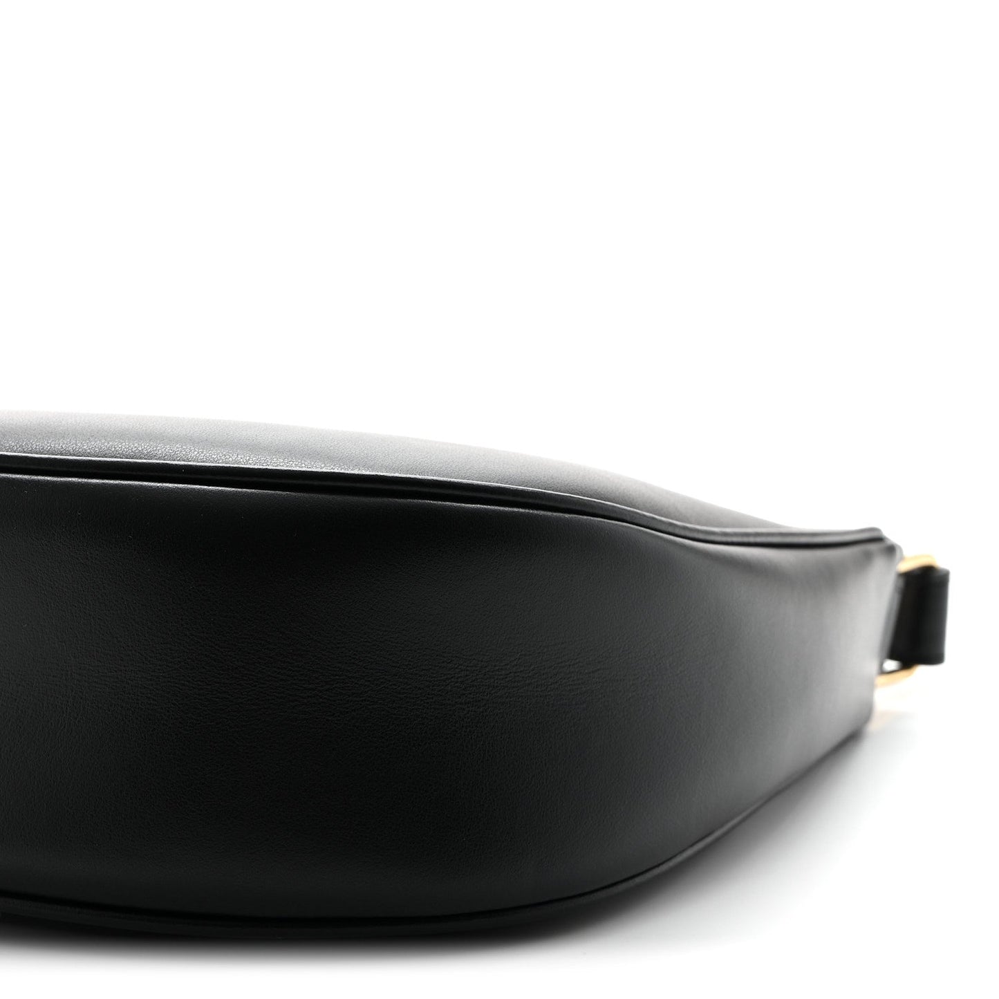 Smooth Calfskin Medium Strap Ava Triomphe Shoulder Bag Black