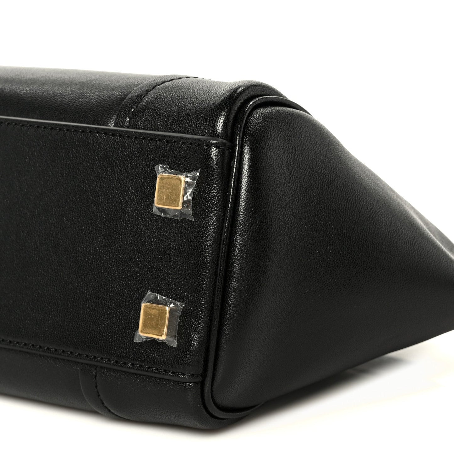 Supple Shiny Lambskin Little New Luggage Black