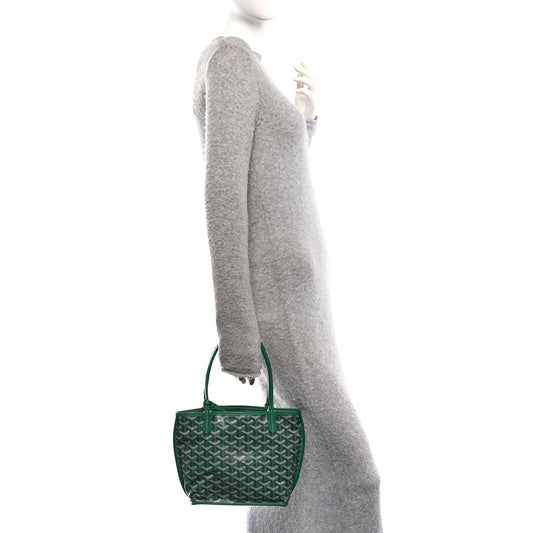 Goyardine Reversible Mini Anjou Green