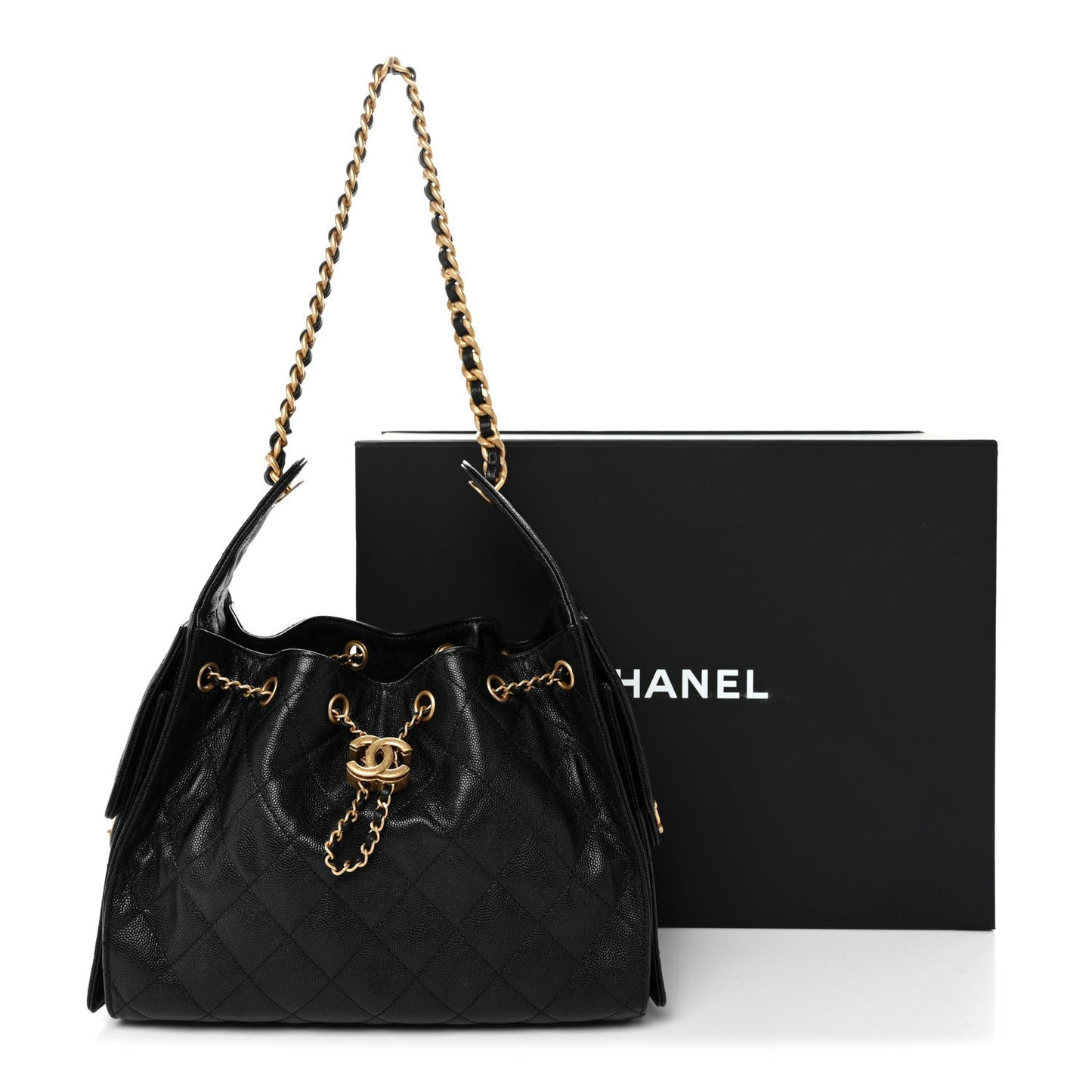 Caviar Quilted Small Chanel 25 Handbag Black