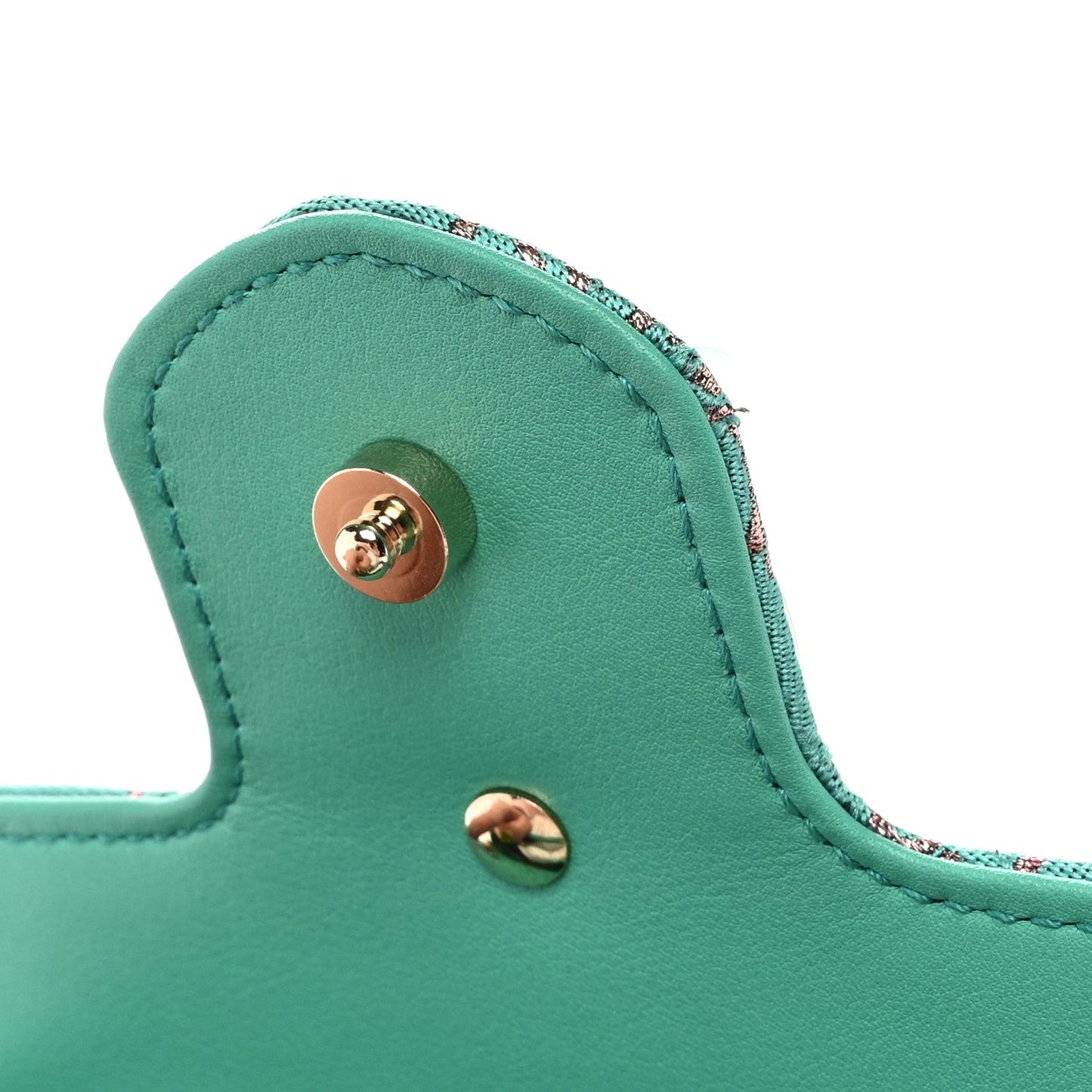 Jacquard Super Mini GG Marmont Shoulder Bag Green