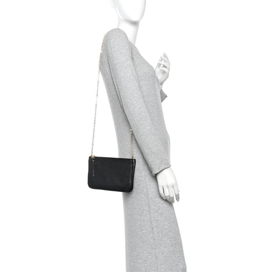 Empreinte Double Zip Pochette Black