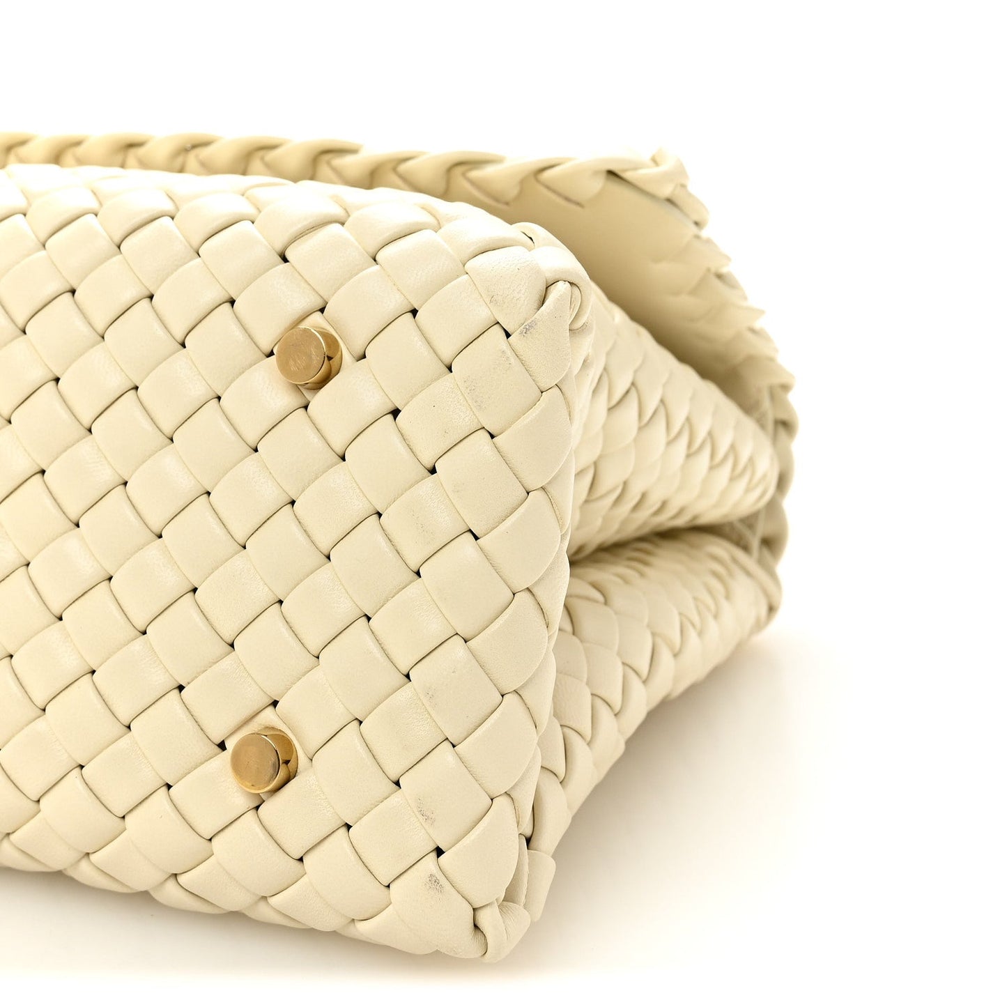 Nappa Intrecciato Patti Top Handle Bag Sea Salt