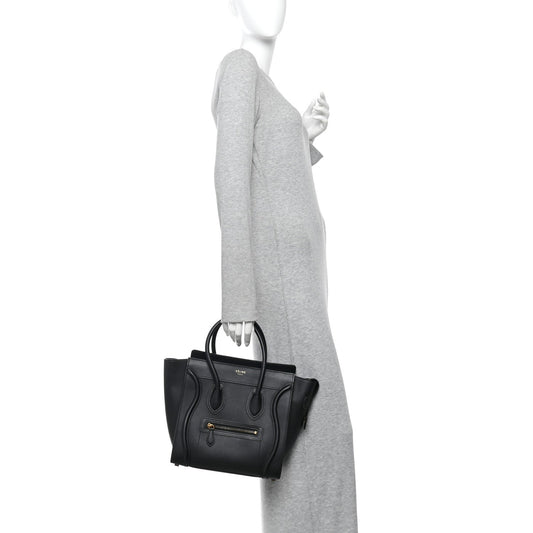 Smooth Calfskin Micro Luggage Black