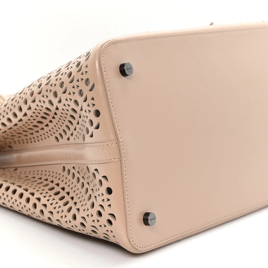 Alaia Calfskin Vienne Mina 32 Bag Sandy