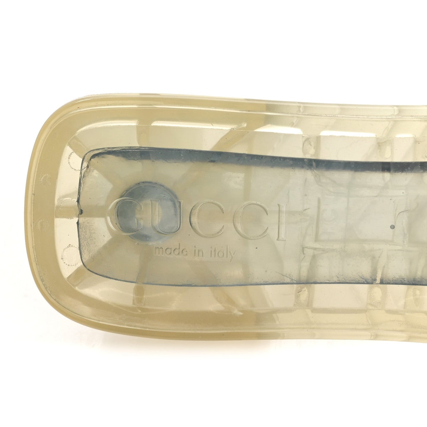 Rubber Gucci Logo Womens Platform 20/60mm Slide Sandals 35 Transparent