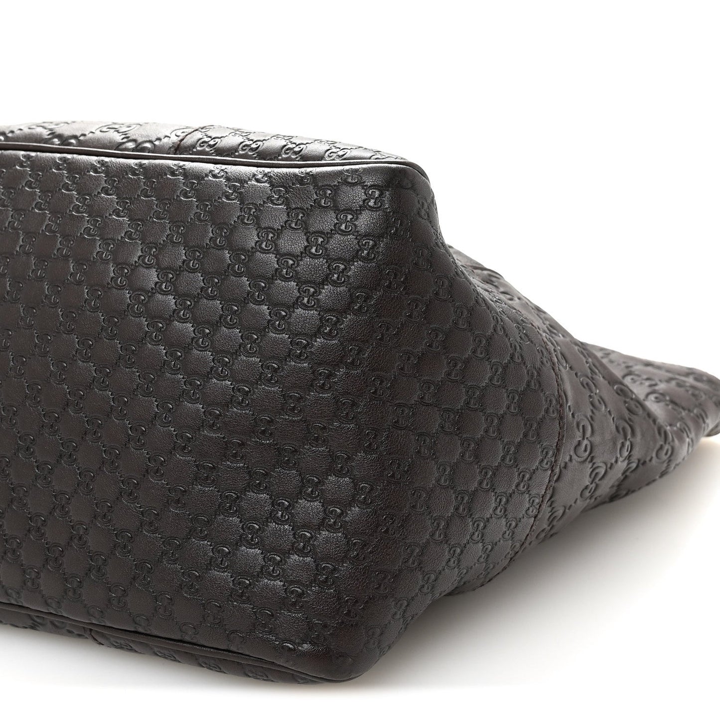 Guccissima Medium Bree Zippered Tote Chocolate