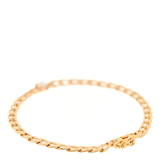 Anita Ko 18K Yellow Gold Diamond Round Center Medium Cuban Link Bracelet