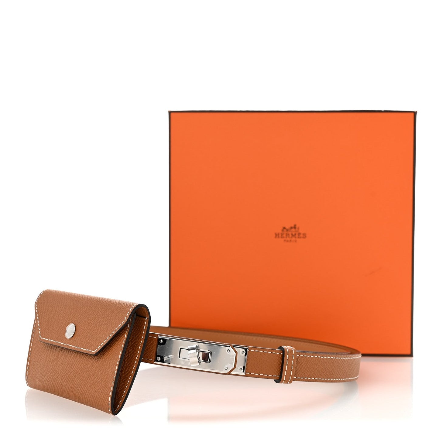 Epsom Kelly Pocket Belt Gold