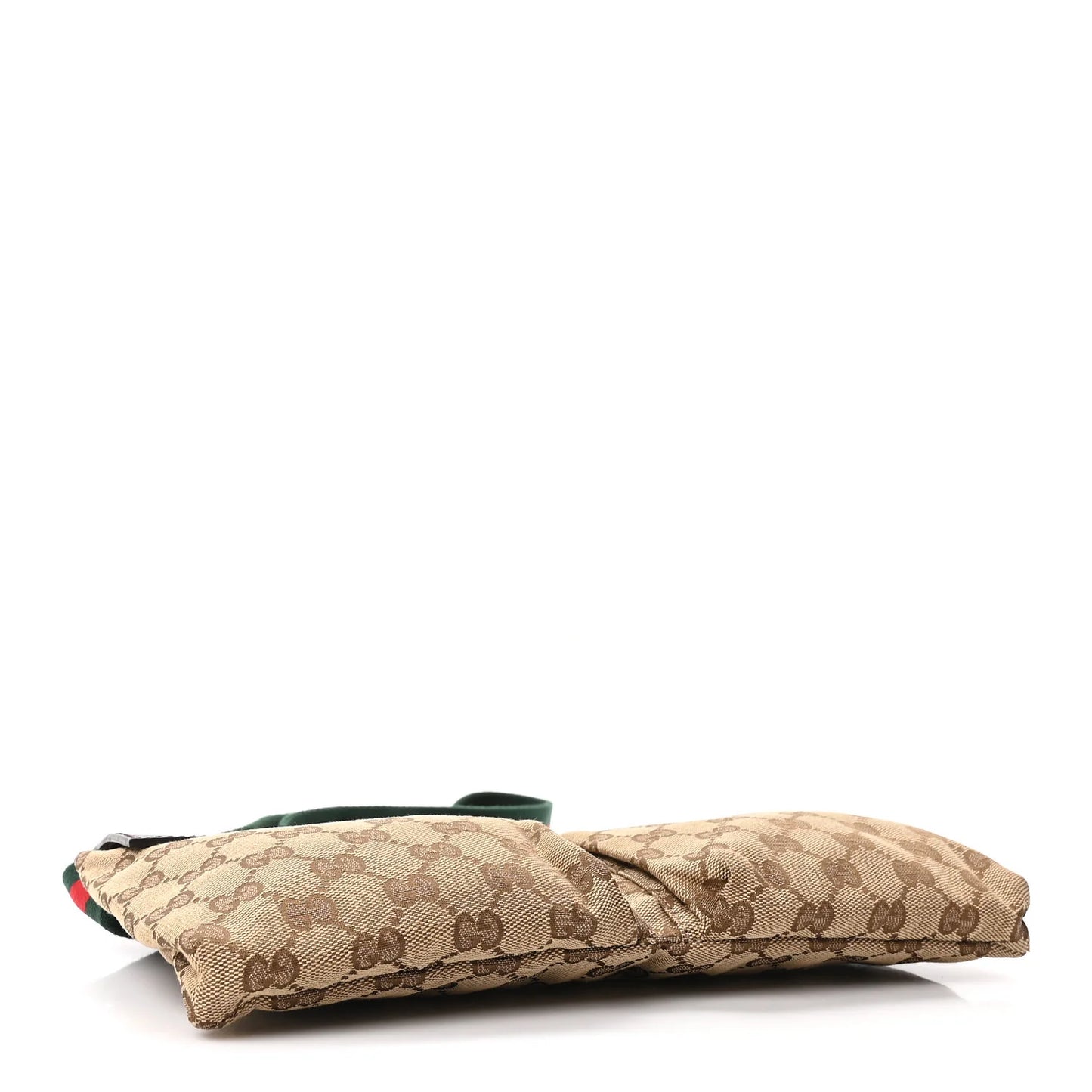Gucci GG Monogram Web Double Pocket Belt Bag Dark Brown