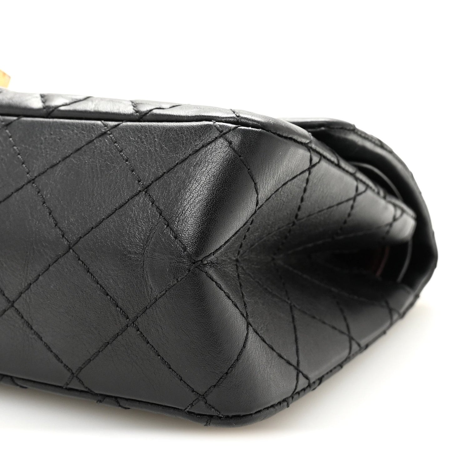 Aged Calfskin Quilted 2.55 Reissue 225 Flap Black