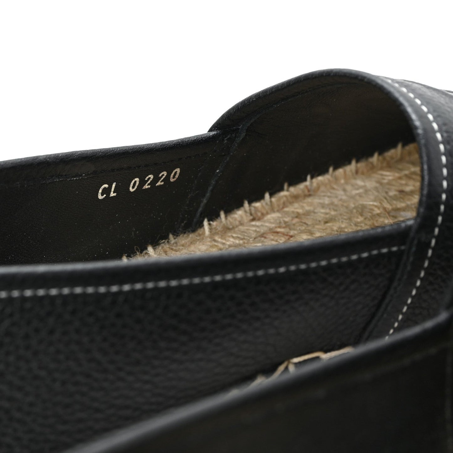 Monogram Calfskin Starboard Espadrille Flats 38 Black