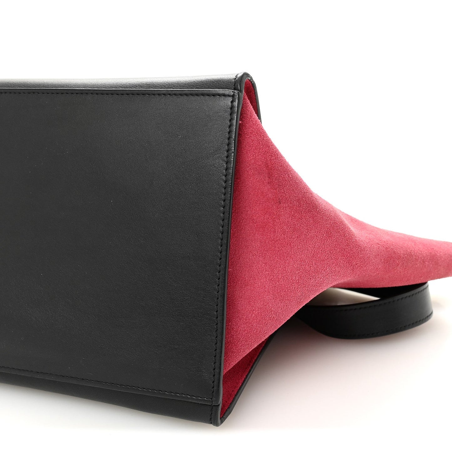 Smooth Calfskin Suede Medium Tri-Color Trapeze Pink