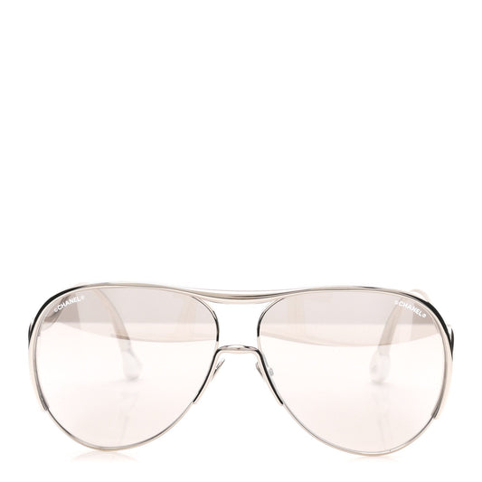 Mirrored Pilot Sunglasses 71790 Silver
