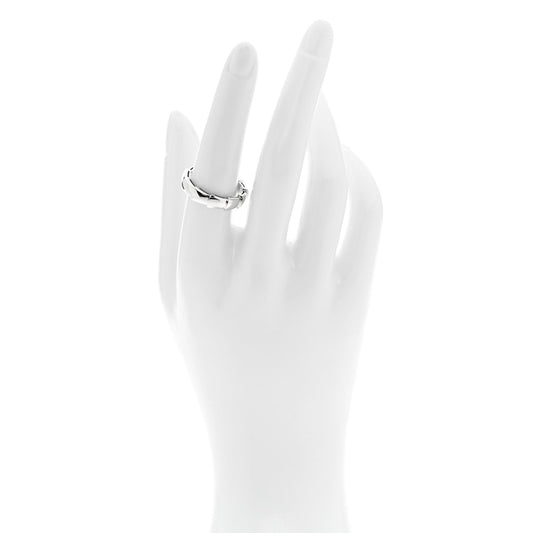 18K White Gold Serpenti Viper Thick Wedding Band Ring 56 7.5