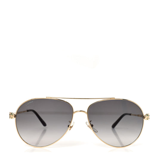 Panthere De Cartier Aviator Sunglasses CT0233S Gold