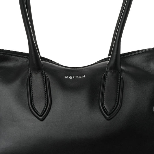 Alexander McQueen Calfskin The Manta Bag Black