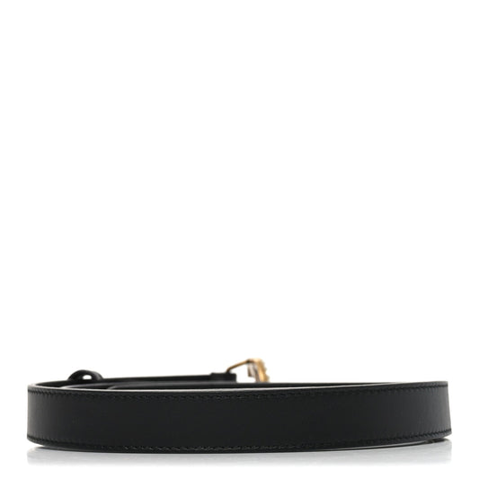 Calfskin Pearl Double G 95 38 Belt Black Cream