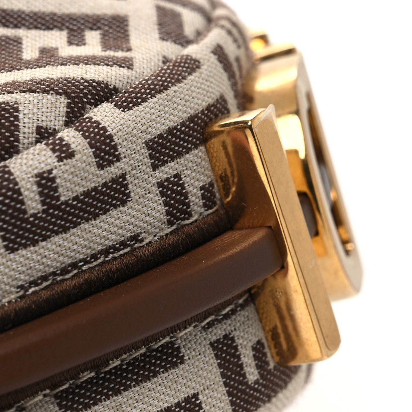 Fabric Jacquard FF 1974 Nano Fendigraphy Hobo Charm Beige
