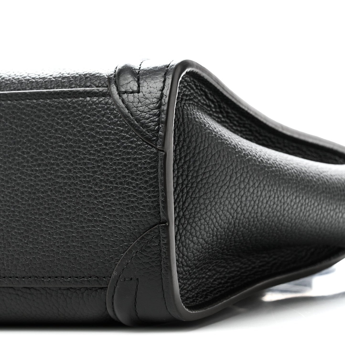 Drummed Calfskin Nano Luggage Black