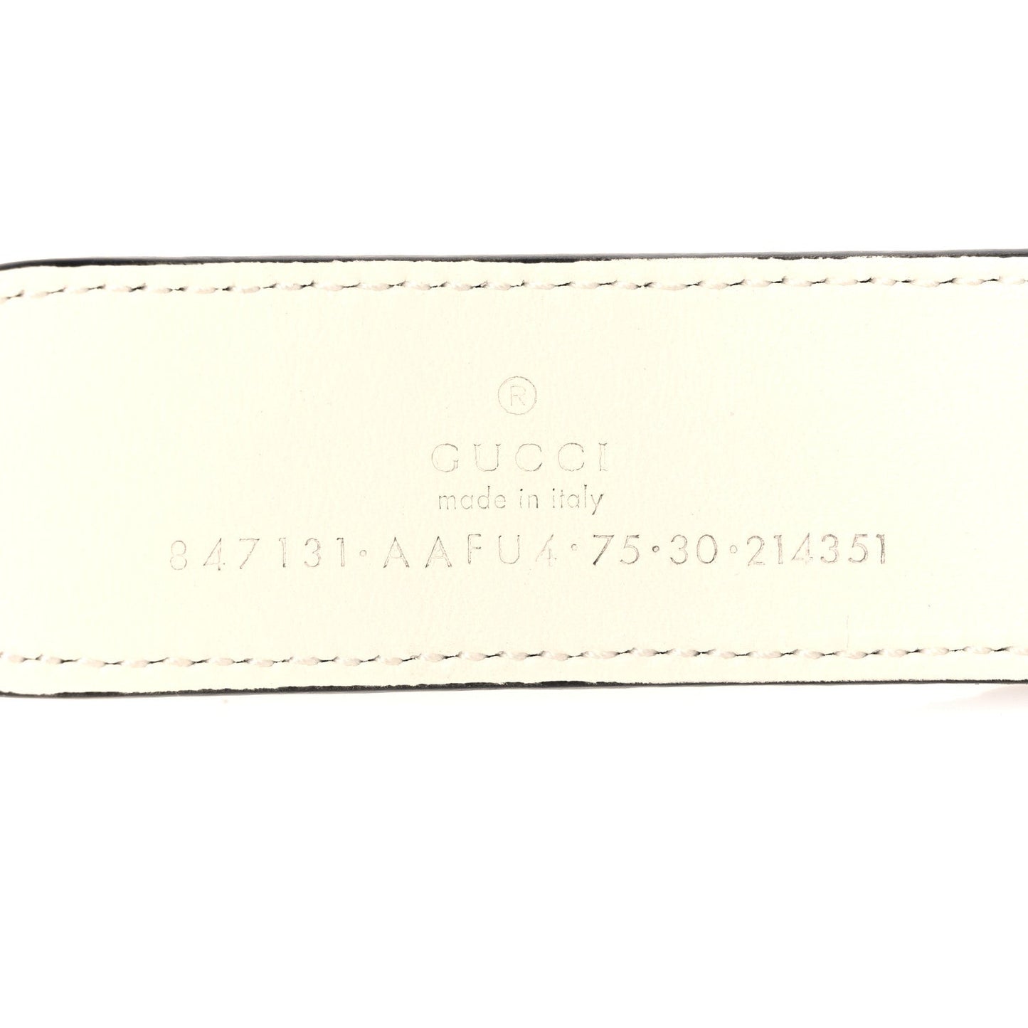 Guccissima Double G Reversible Belt 75 30 Black White