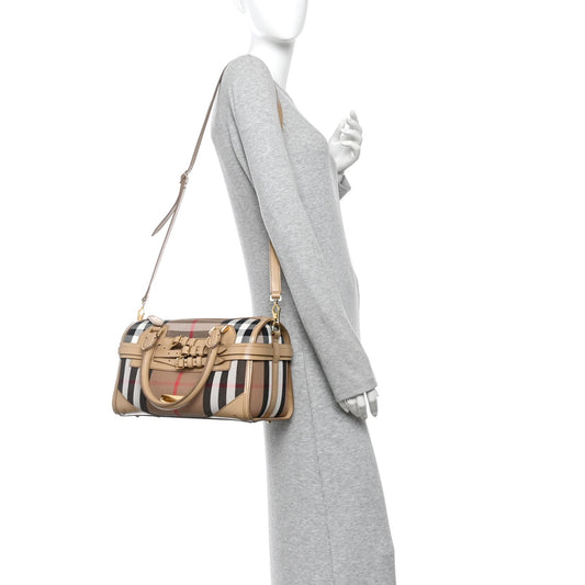 House Check Bridle Calfskin Medium Alchester Bowling Bag Trench