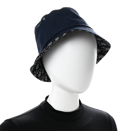 Polyester Cotton Oblique Teddy-D Brim Bucket Hat 58 Blue