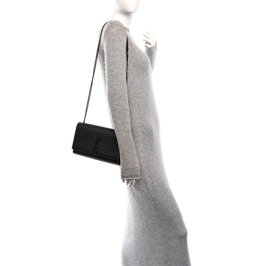 Grain De Poudre Medium Classic Monogram Monochrome Kate Satchel Black