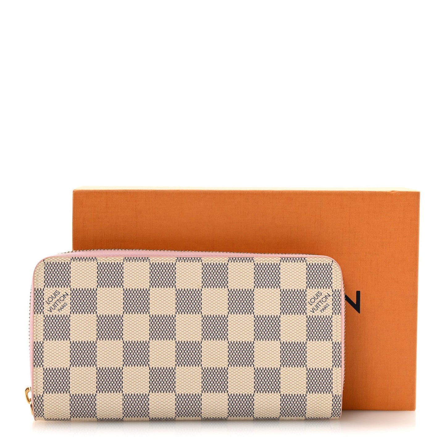 Damier Azur Zippy Wallet Rose Ballerine