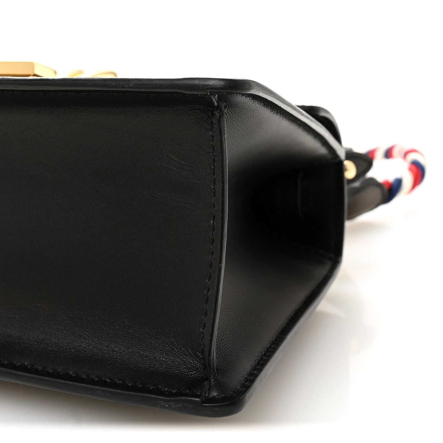 Calfskin Mini Sylvie Top Handle Bag Black