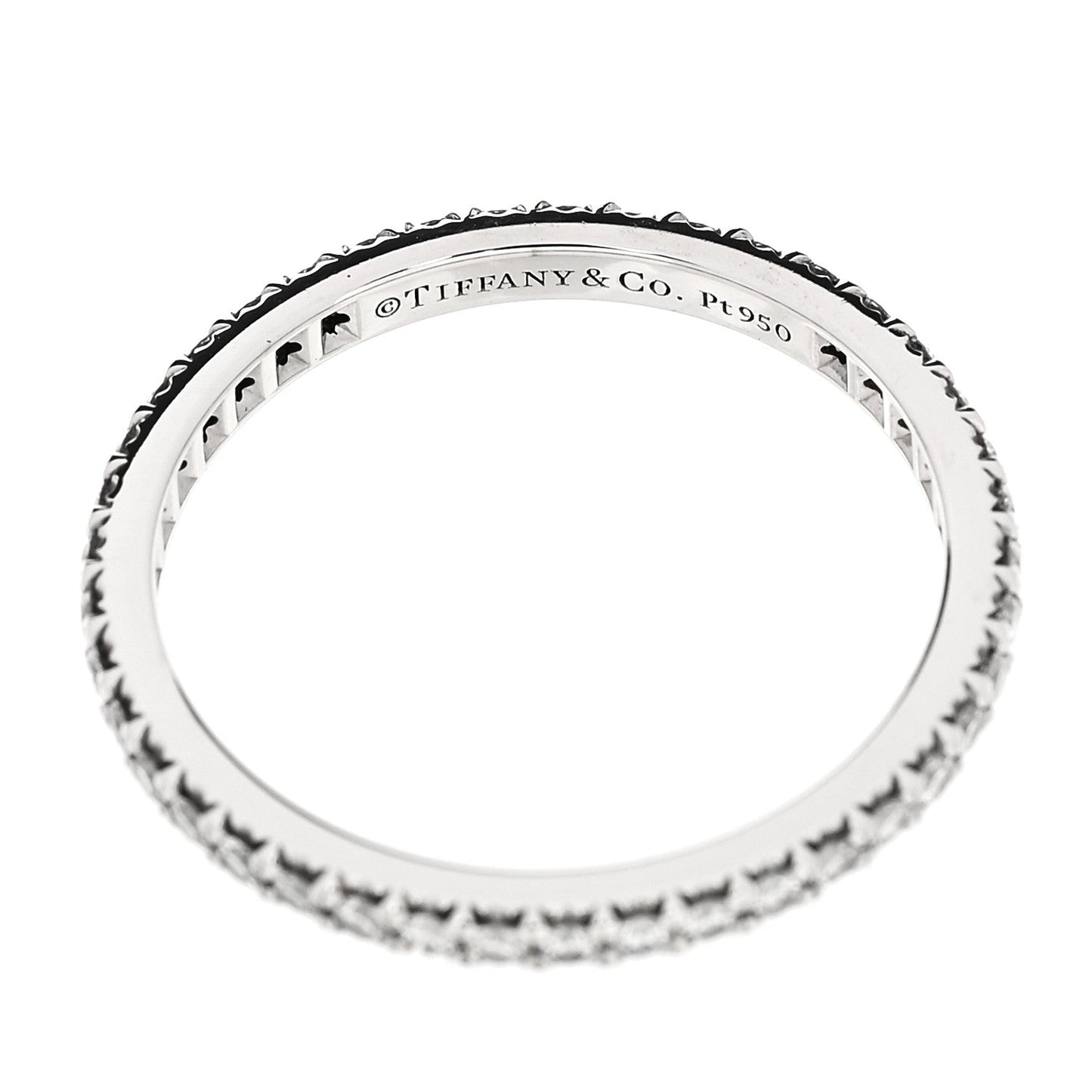 Platinum Diamond .32ctw Soleste Eternity Band Ring 50 5.5