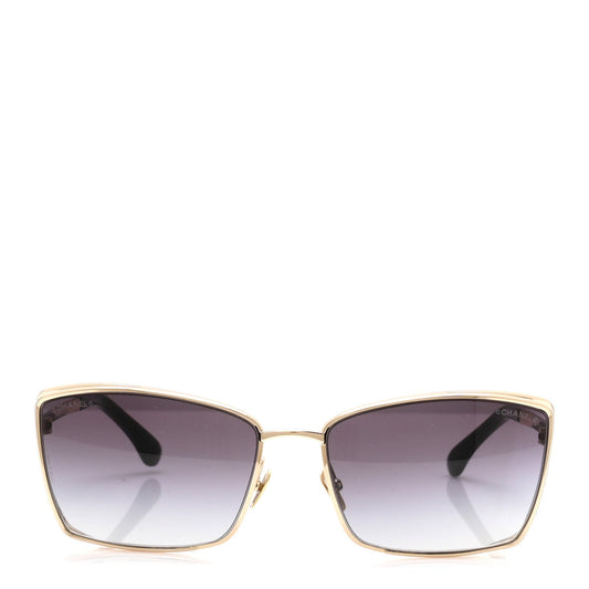 Metal Logo Square Sunglasses 71542 Black