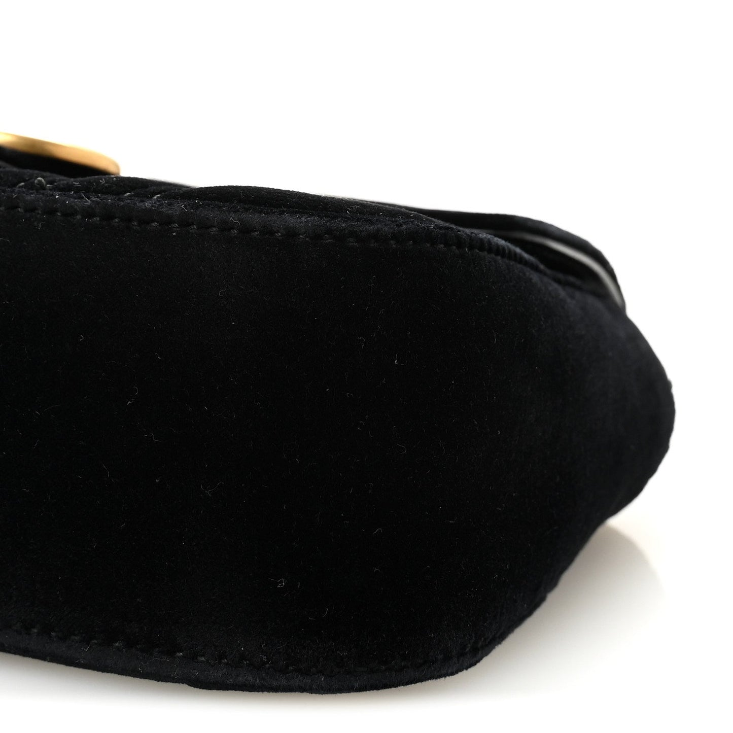 Velvet Matelasse Mini GG Marmont Shoulder Bag Black