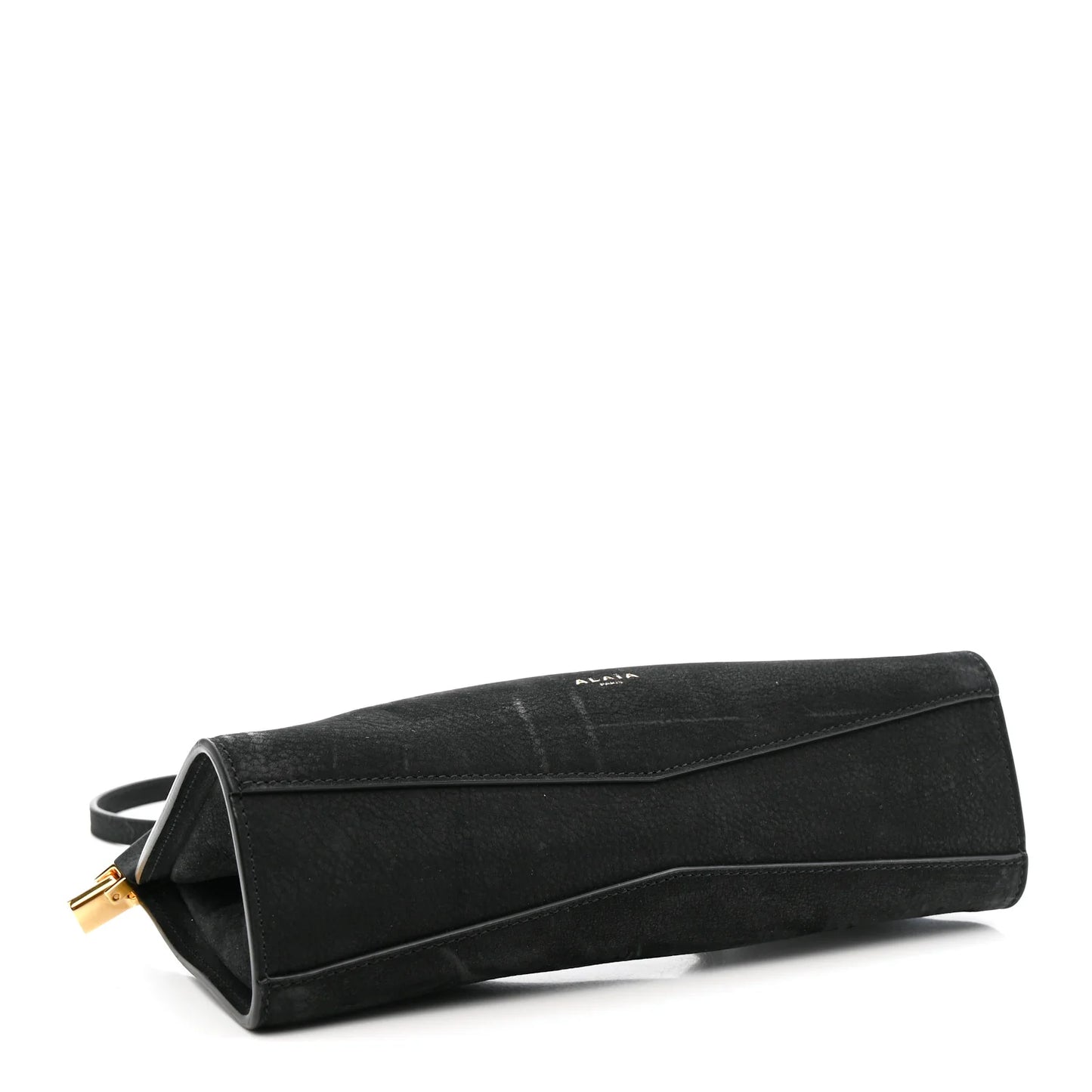 Alexander McQueen Snakeskin Crystal Mini T Bar Top Handle Black