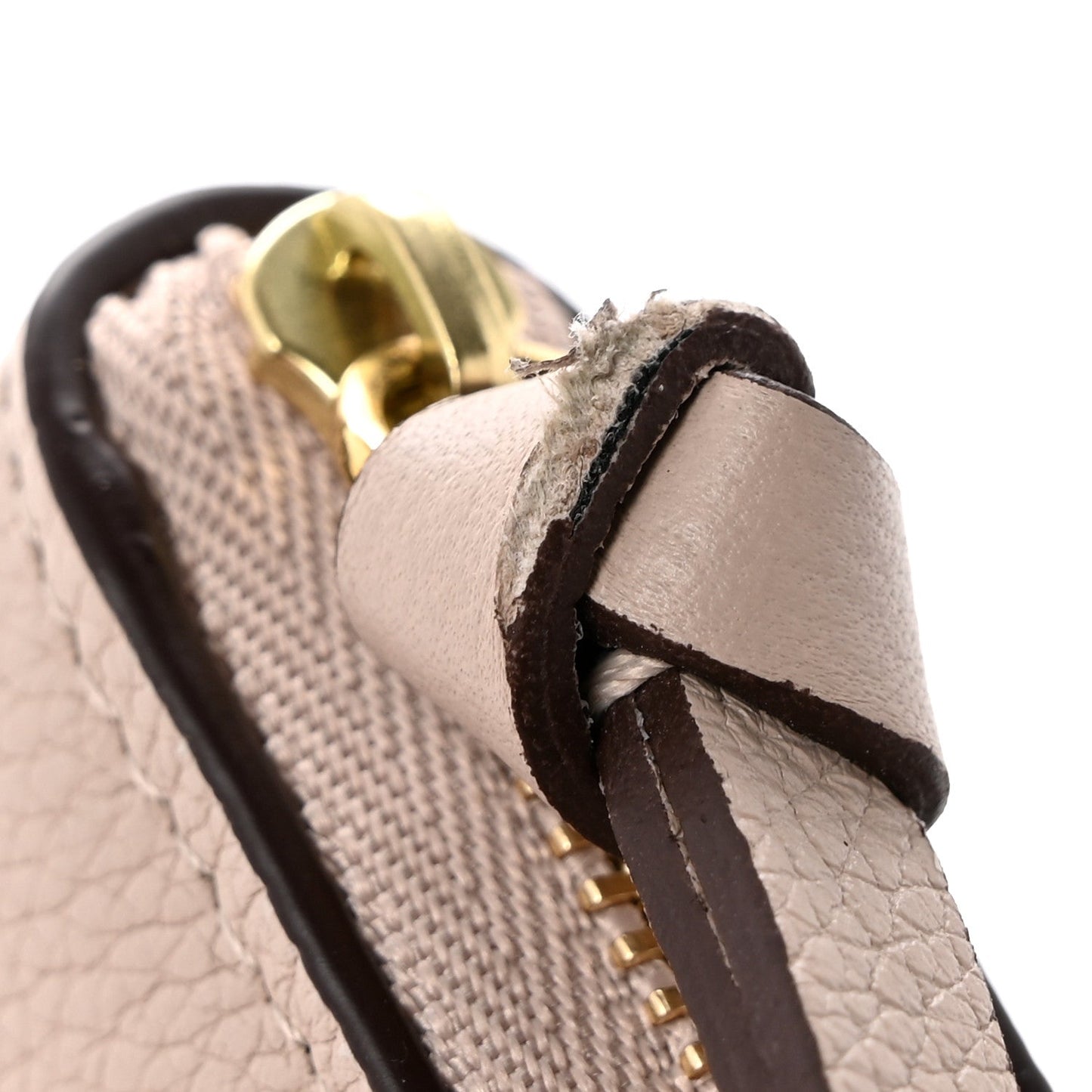 Calfskin Lockme Zippy Coin Purse Greige