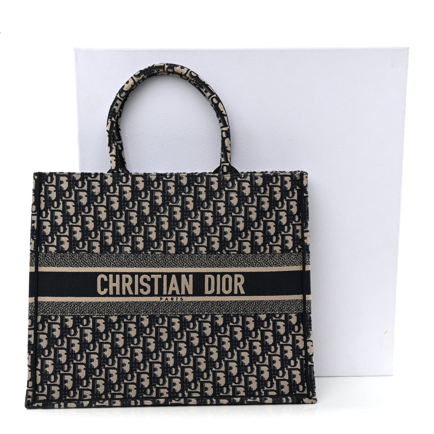 Oblique Large Book Tote Blue Multicolor