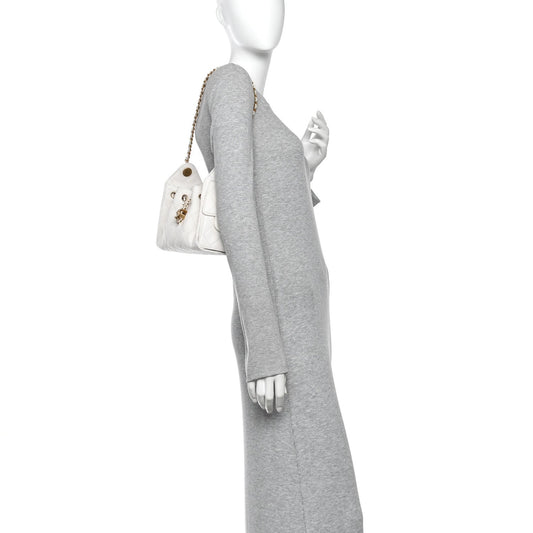 Caviar Quilted Mini Chanel 25 Handbag White