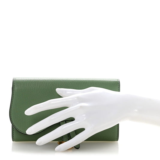 Goatskin Saddle Long Wallet Queen Mint