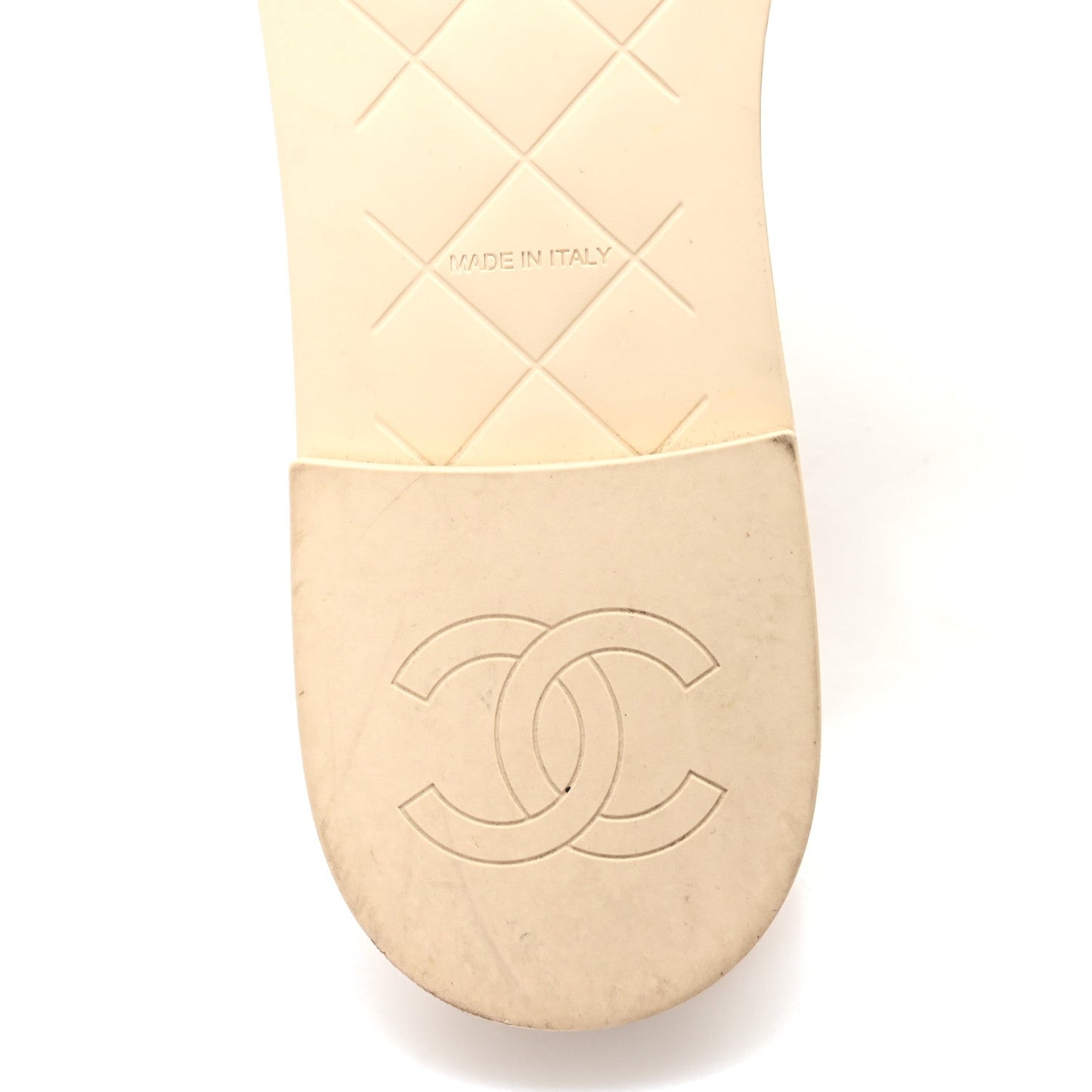 Crochet CC Mules Sandals 38.5 Beige