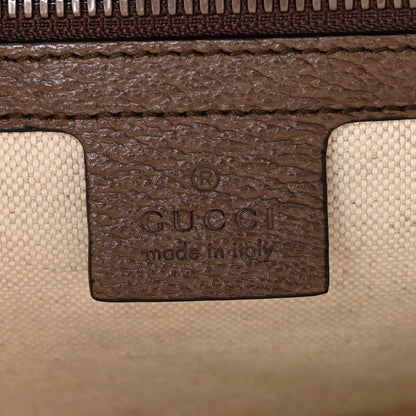 GG Supreme Monogram Web Small Ophidia Half Moon Hobo Brown