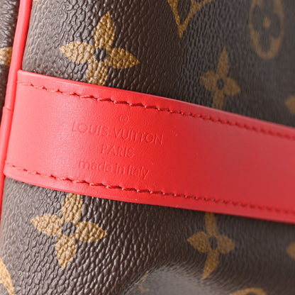 Calfskin Monogram Keepall Bandouliere 50 Coquelicot