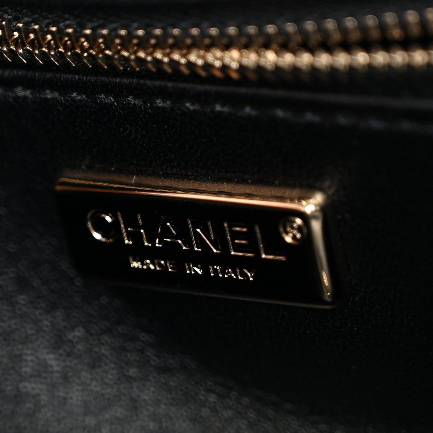 Sequin Quilted Small Single Flap Black