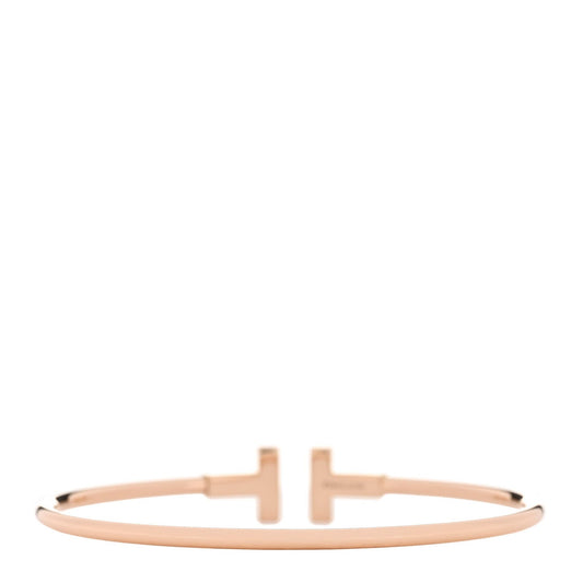 18K Rose Gold T Wire Bracelet