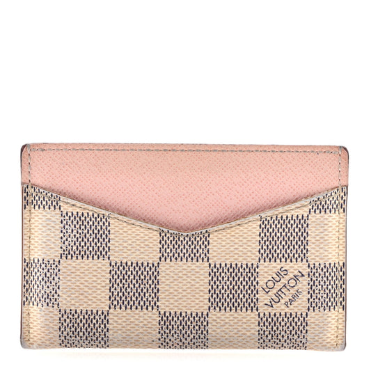 Damier Azur Daily Card Holder Rose Ballerine