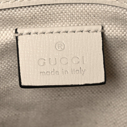 GG Supreme Monogram Web Mini Horsebit 1955 Shoulder Bag Beige Mystic White